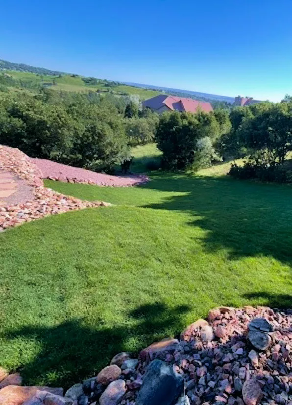 TruGreen lawn with a distant view